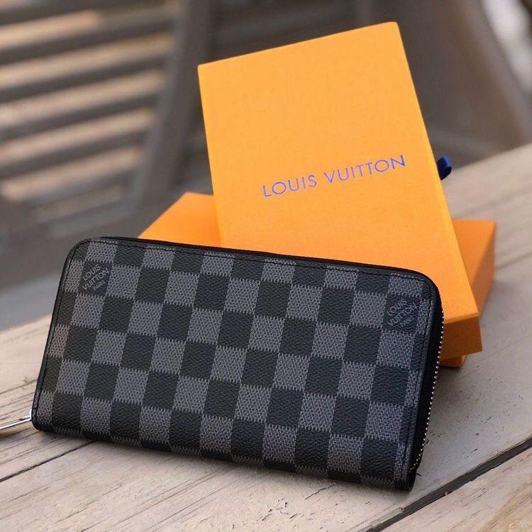 ( LV ) High Quality Zipper Wallet With Dust Cover,Brand Card & Brand Box Same as Picture