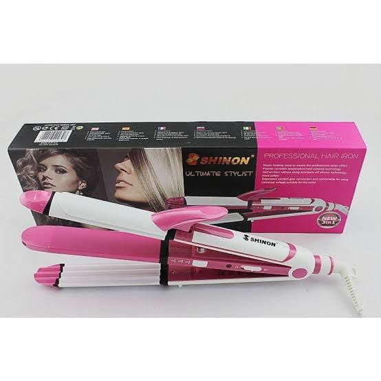 SHINON 3 IN 1 HAIR STRAIGHTENER, HAIR CURLER & HAIR CRIMPER