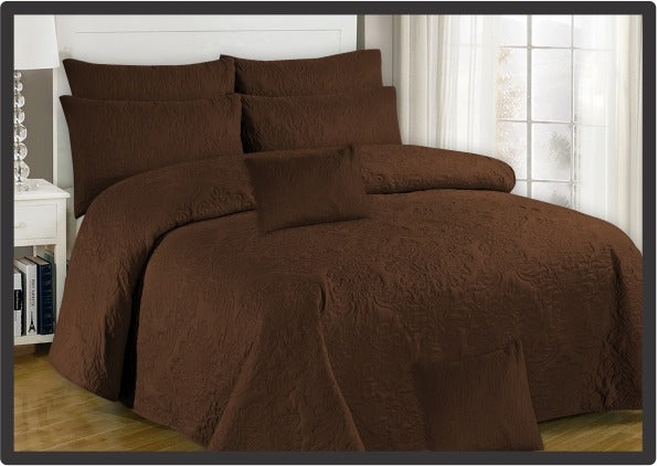 Luxury Cotton Bedspread Fully Quilted & Ultra Sonic Embossed