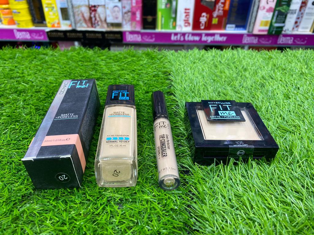 Fitme 3 in 1 deal Facepowder barcode scan Foundation 30ml Concealor