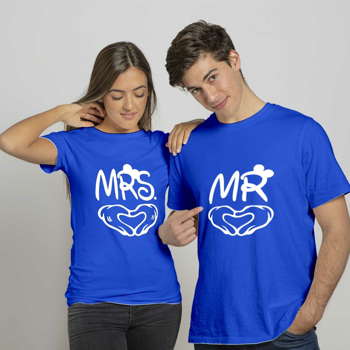 Mr & Mrs Summer Couple Printed T-Shirt