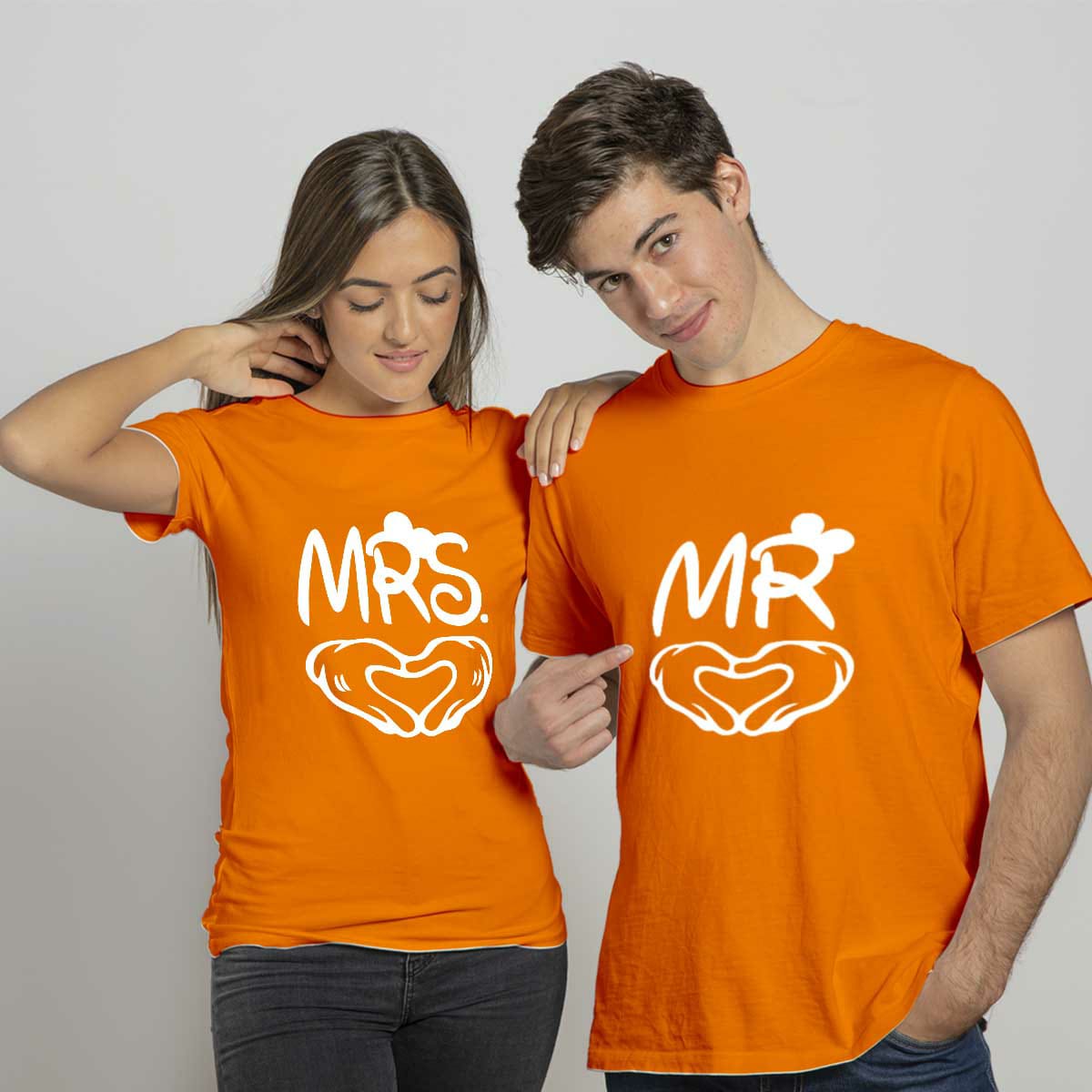 Mr & Mrs Summer Couple Printed T-Shirt