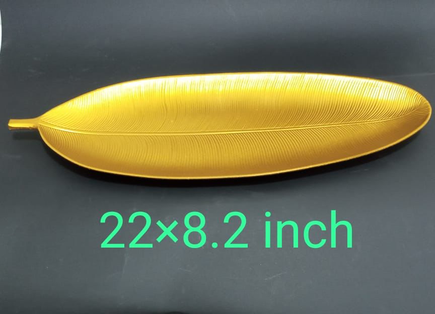 Nordic Decorative Trays Serving Shapes Pineapple Leaf Gold Jewelry Pallet Fruit Snacks Table Dishes Decoration Storage Organizer - Each