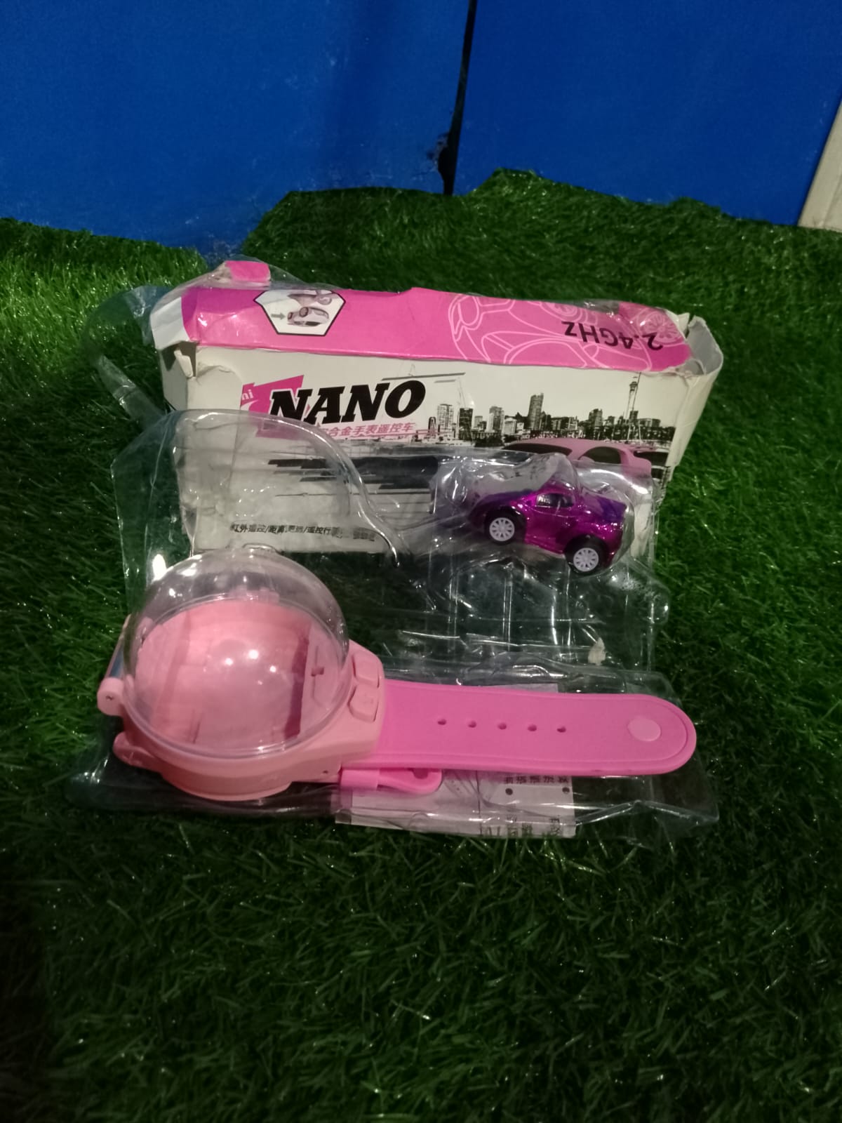 CHILDREN CARTOON MINI RC REMOTE CONTROL CAR WATCH (Only Pink & Without Charger)