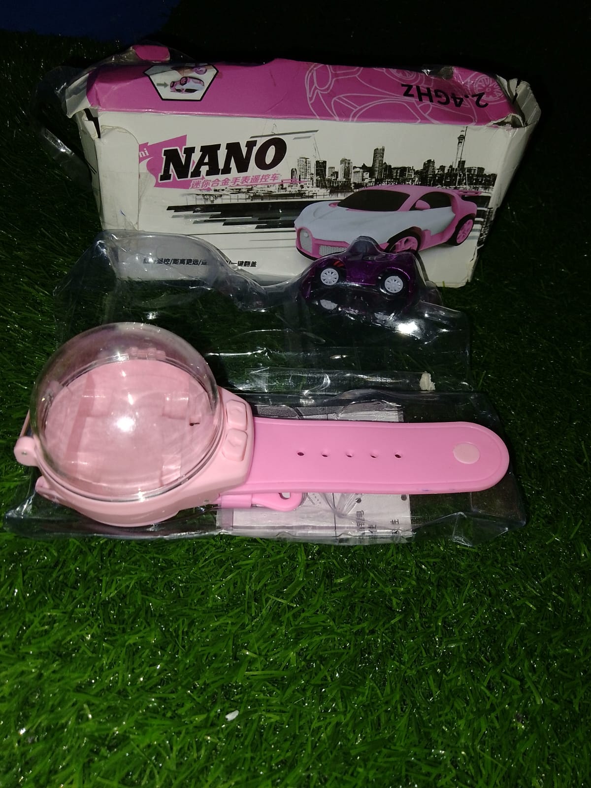 CHILDREN CARTOON MINI RC REMOTE CONTROL CAR WATCH (Only Pink & Without Charger)