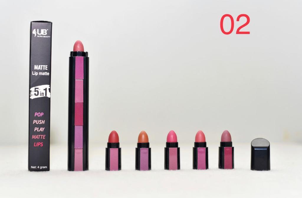 Matte Lipsticks | 5 In 1 | Waterproof | Long Lasting | Creamy Matte lipsticks