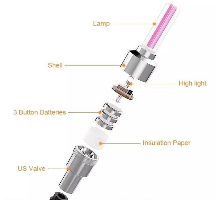 Led neon light sensor led(4pcs) for car wheel