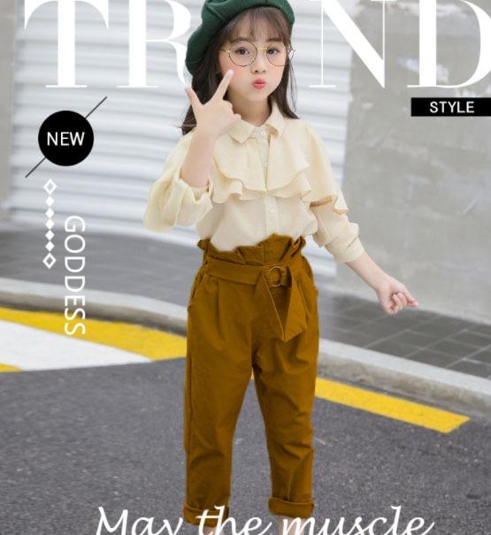 Shirt + Pants new style summer and winter dress for girls ,12 years