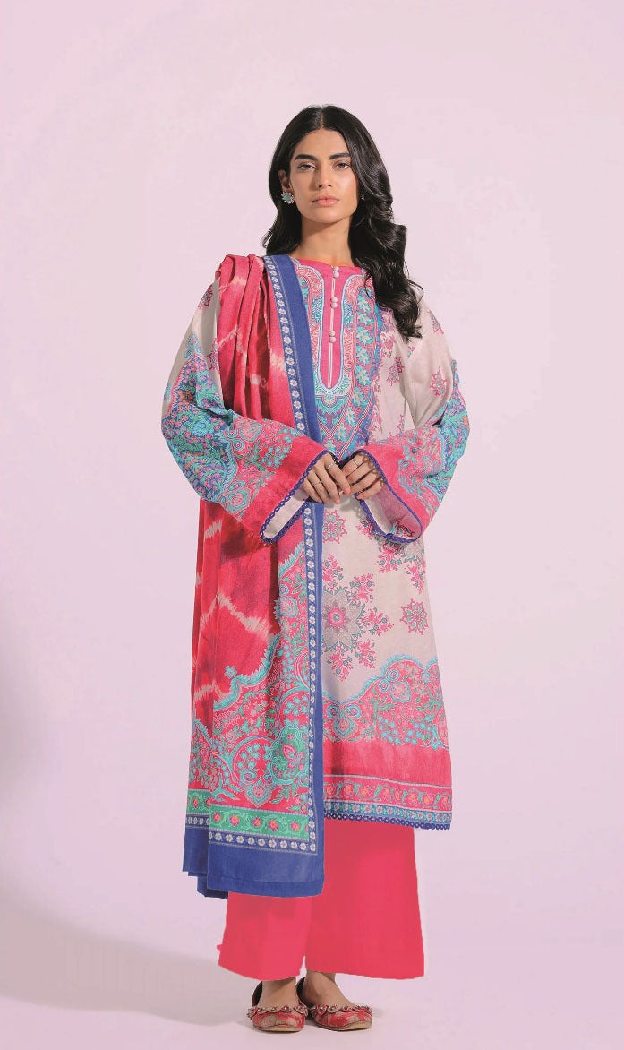 ETHNIC KHADDAR Unstitched l 3 PIECES Casual Wear | winter 23