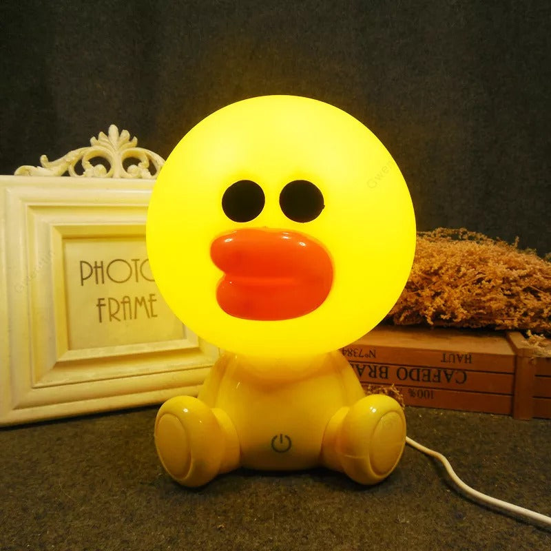 Panda & Sally Chicken Night Lamp LED Cartoon USB Night Lights Children Table Lamps Baby Bedroom Bedside Home Decor Gift For Kids