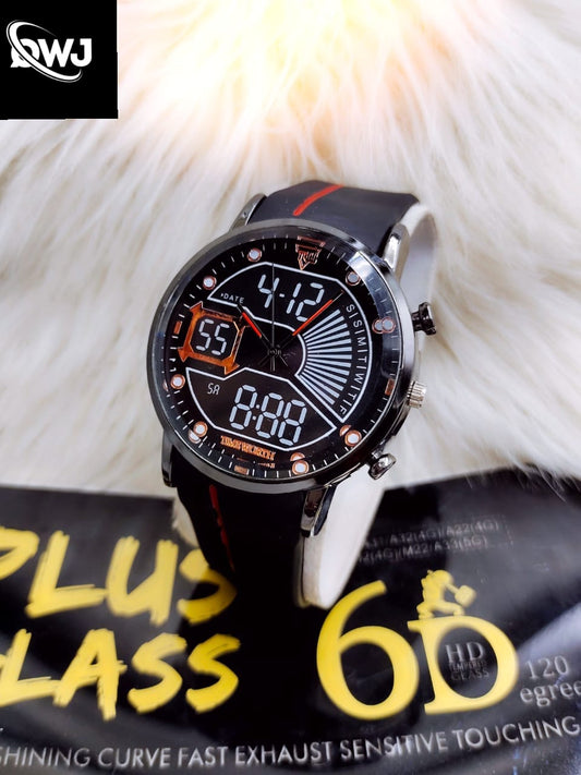 Timeworth Chronograph Dial Watch (Black)