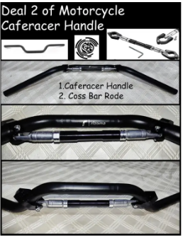 Deal 2 of Handlebar &amp; Cross Bar Rod for Handle Universal Fit Motorcycle 7/8" 22mm color:Black , Red , Blue For Honda Yamaha Suzuki Custom e.t.c