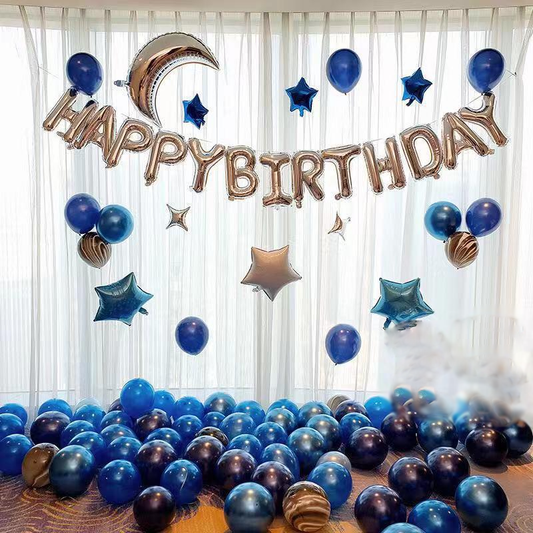 Happy Birthday Foil &amp; Metallic Balloon Set