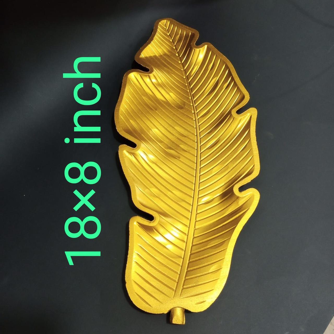 Nordic Decorative Trays Serving Shapes Pineapple Leaf Gold Jewelry Pallet Fruit Snacks Table Dishes Decoration Storage Organizer - Each