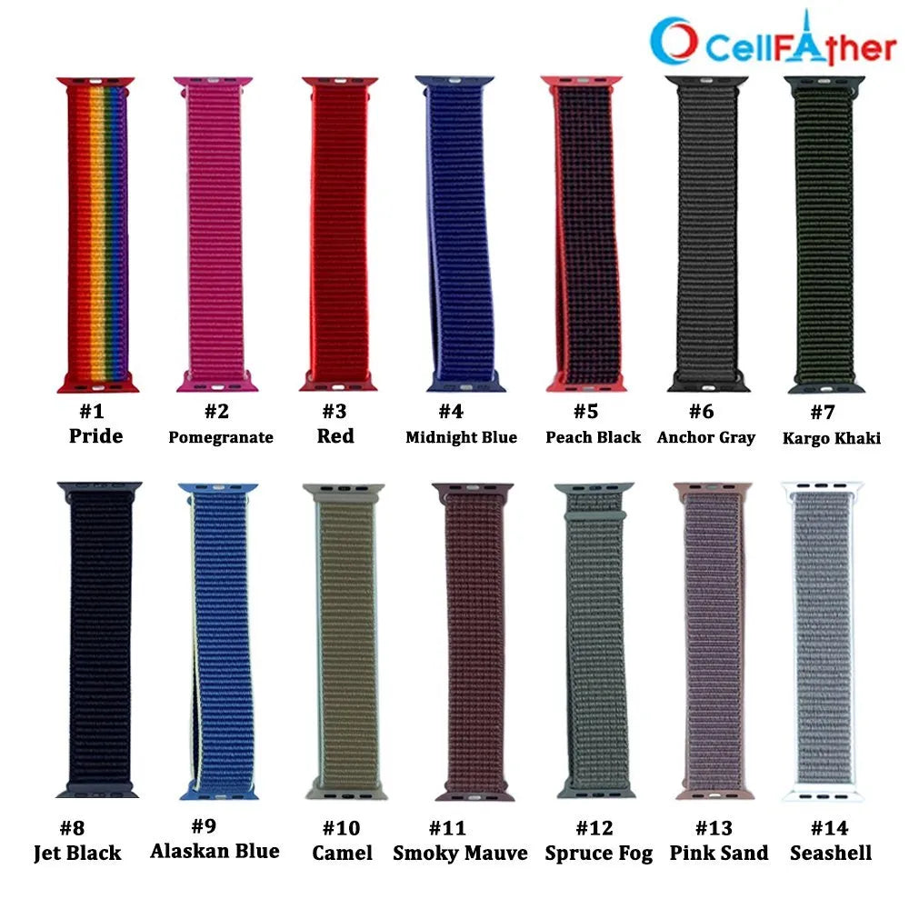 Apple Nylon Watch Strap (Random Color &amp; Design)