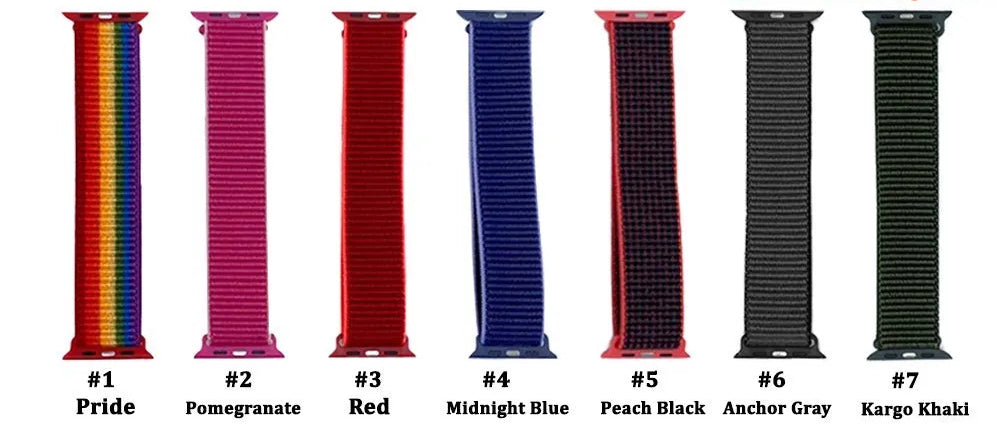 Apple Nylon Watch Strap (Random Color &amp; Design)