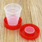 Portable Silicone Retractable Folding Water Glass Outdoor Travel Telescopic Collapsible Drinking Glass Folding Water Glass ( Random Color )